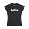 TURTLES, PERIOD. Women's Softstyle Tee in Black — t-shirts that gives back to ocean wildlife rescues