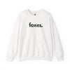 FOXES, PERIOD. Unisex Crewneck Sweatshirt in White — sweatshirts that gives back to wildlife rescues