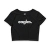 EAGLES, PERIOD Women's Crop Tee in Black — t-shirts that gives back to wildlife rescues