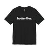BUTTERFLIES, PERIOD. Unisex Tee in Black — t-shirts that gives back to wildlife rescues