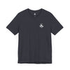 CATS, PERIOD. Backprint Statement Unisex Cat Tee T-Shirts Heather Navy gifts for animal lovers supporting animal rescues
