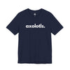 AXOLOTLS, PERIOD. Unisex Tee in Navy — t-shirts that gives back to wildlife rescues