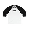 CATS, PERIOD. Unisex 3/4 Sleeve Baseball Tee T-Shirts White Black gifts for animal lovers supporting animal rescues