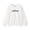 WOLVES, PERIOD. Unisex Crewneck Sweatshirt in White — sweatshirts that gives back to wildlife rescues