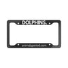 DOLPHINS, Period. Matte Finish Aluminum License Plate Frame in Matte — accessories that gives back to ocean wildlife rescues