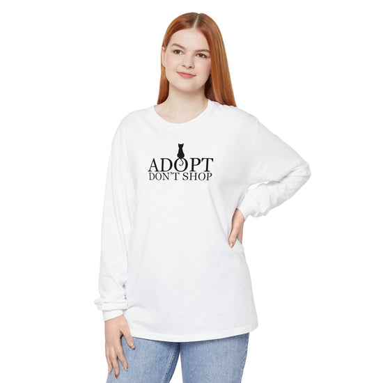 Adopt, Don't Shop Black Cat Unisex Long Sleeve Tee