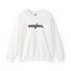EAGLES, PERIOD. Unisex Crewneck Sweatshirt in White — sweatshirts that gives back to wildlife rescues