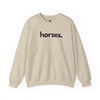 HORSES, PERIOD. Unisex Crewneck Sweatshirt in Sand — sweatshirts that gives back to horse rescues