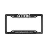 OTTERS, Period. Matte Finish Aluminum License Plate Frame in Matte — accessories that gives back to wildlife rescues