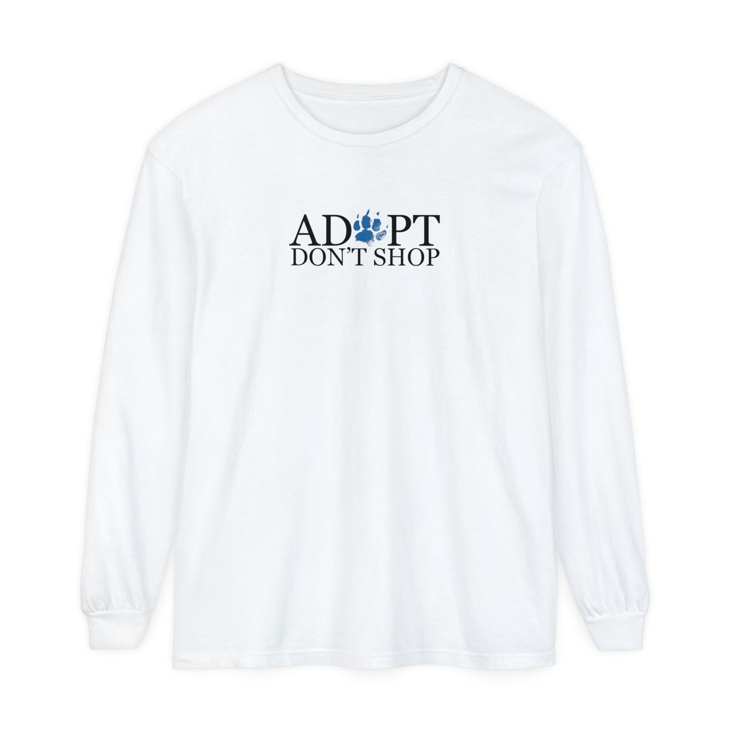 Adopt, Don't Shop Blue Paw Unisex Long Sleeve Tee