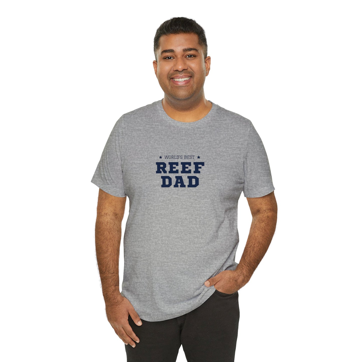 World's Best Reef Dad Tropical Fish Unisex Heavy Cotton Tee - All The Fauna - Support Animal Shelter Fundraising - Gifts for Animal Lovers