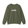 OWLS, PERIOD. Unisex Crewneck Sweatshirt — sweatshirts that gives back to wildlife rescues