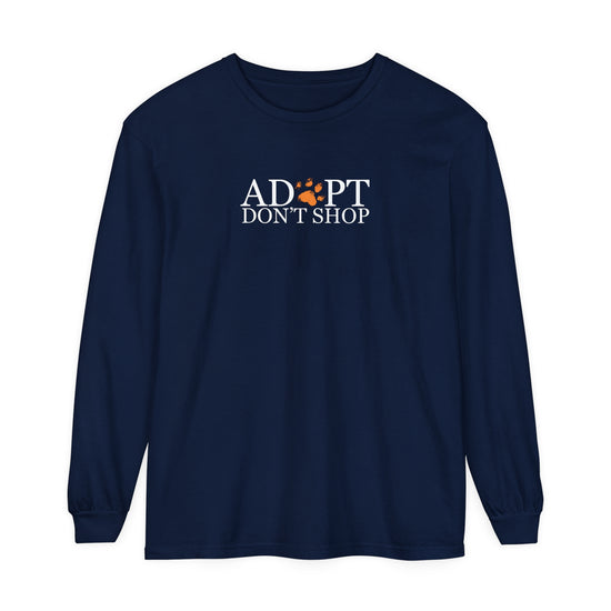 Adopt, Don't Shop Orange Paw Unisex Long Sleeve Tee