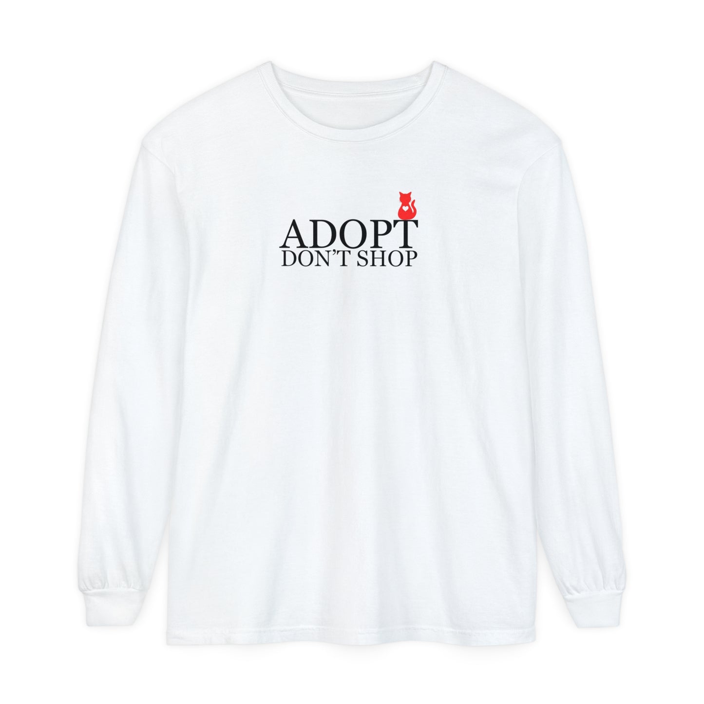 Adopt, Don't Shop Red Cat Unisex Long Sleeve Tee