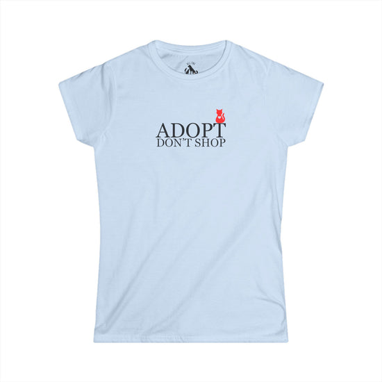 Adopt Don't Shop Red Cat Women's Softstyle Tee