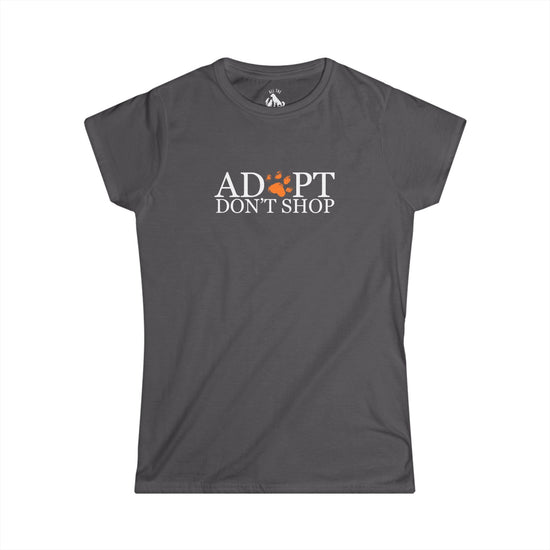 Adopt Don't Shop Orange Paw Women's Softstyle Tee