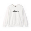 OTTERS, PERIOD. Unisex Crewneck Sweatshirt in White — sweatshirts that gives back to wildlife rescues