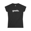 GOATS, PERIOD. Women's Softstyle Tee in Black — t-shirts that gives back to farm animal rescues