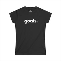 GOATS, PERIOD. Women's Softstyle Tee T-Shirts Black gifts for animal lovers supporting animal rescues