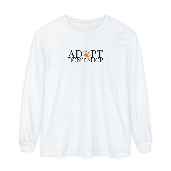 Adopt, Don't Shop Orange Paw Unisex Long Sleeve Tee