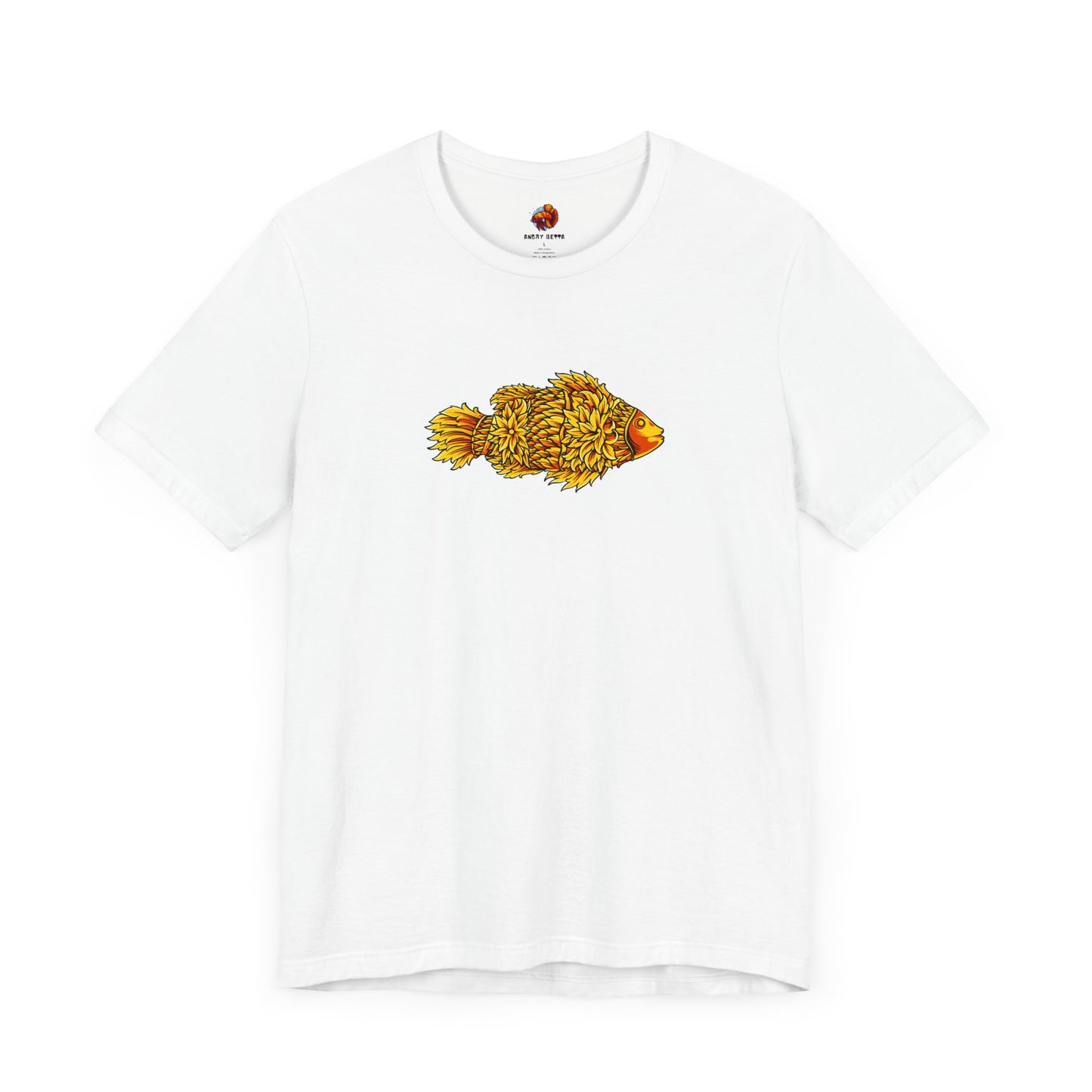 Golden Koi Tattoo Style Urban Cotton Tee - All The Fauna - Support Animal Shelter Fundraising - Gifts for Animal Lovers