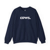 COWS, PERIOD. Unisex Crewneck Sweatshirt in Navy — sweatshirts that gives back to farm animal rescues