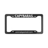 CAPYBARAS, Period. Matte Finish Aluminum License Plate Frame in Matte — accessories that gives back to wildlife rescues