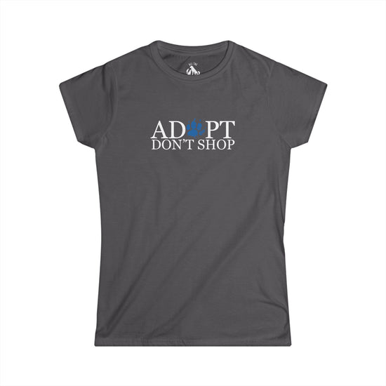 Adopt Don't Shop Blue Paw Women's Softstyle Tee