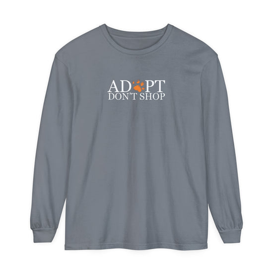 Adopt, Don't Shop Orange Paw Unisex Long Sleeve Tee