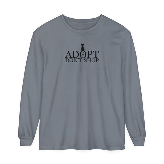 Adopt, Don't Shop Black Cat Unisex Long Sleeve Tee