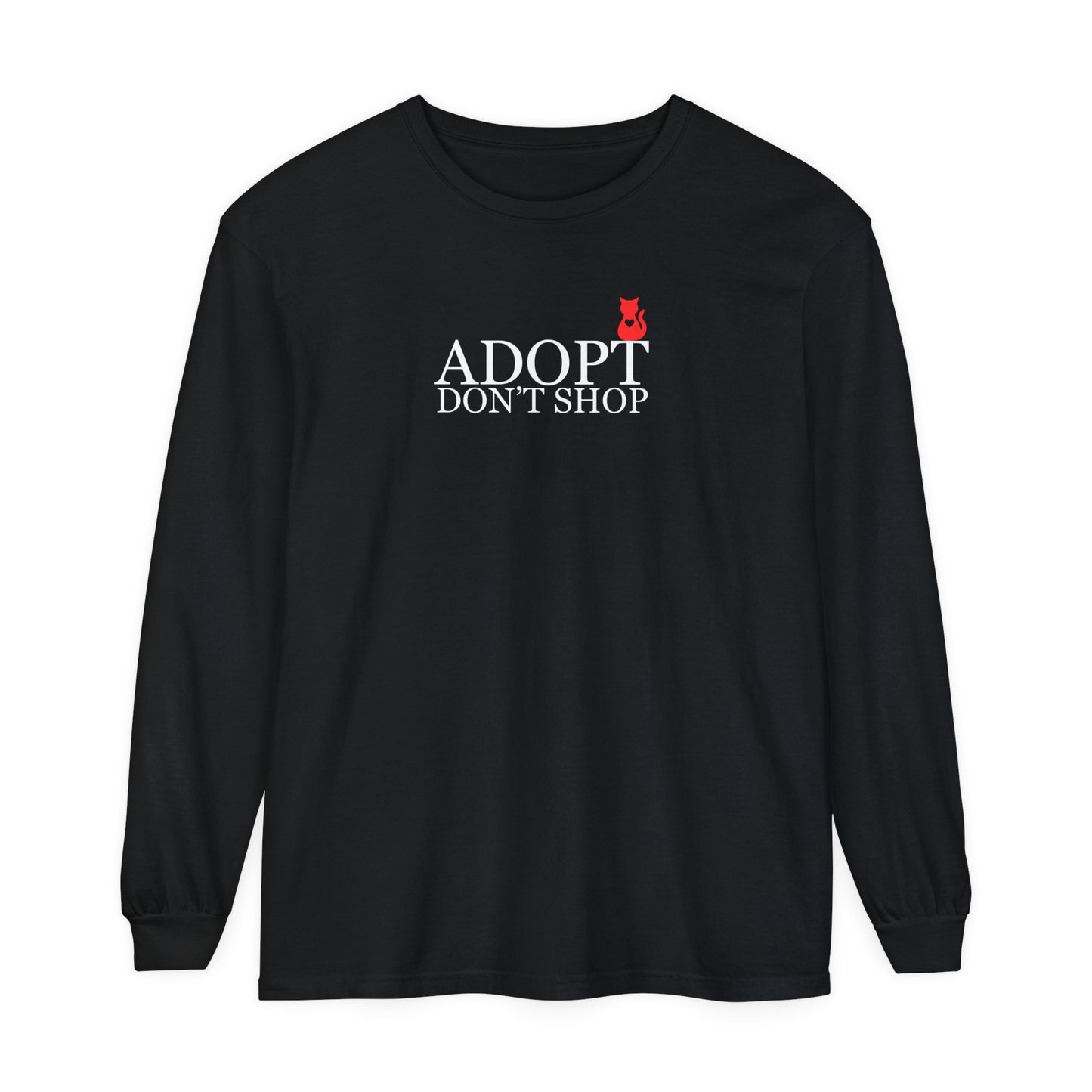 Adopt, Don't Shop Red Cat Unisex Long Sleeve Tee