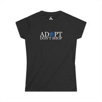Adopt Don't Shop Blue Paw Women's Softstyle Tee