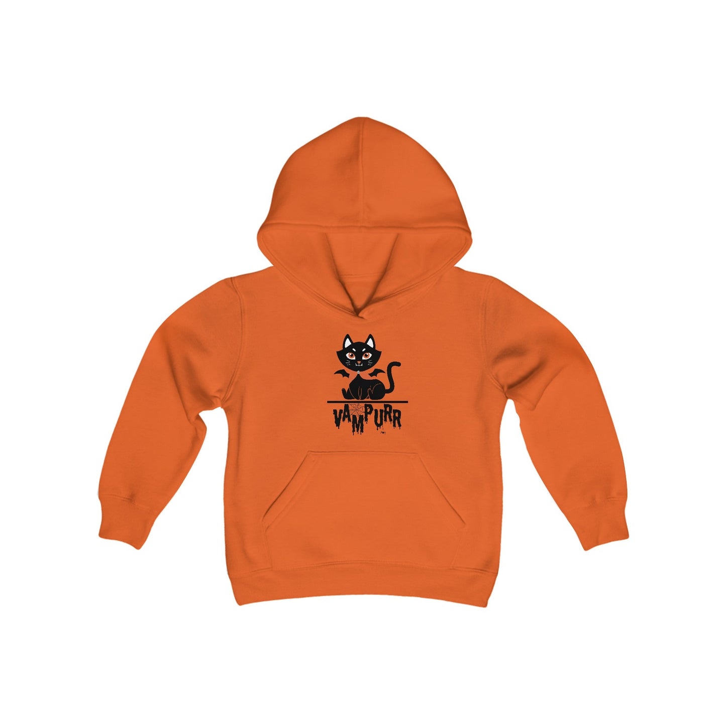 VAMPURR Black Cat Youth Heavy Blend™ Halloween Hoodie