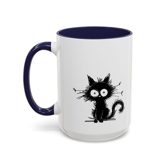 Abe the Black Cat Ceramic Coffee Mug - All The Fauna - Support Animal Shelter Fundraising - Gifts for Animal Lovers