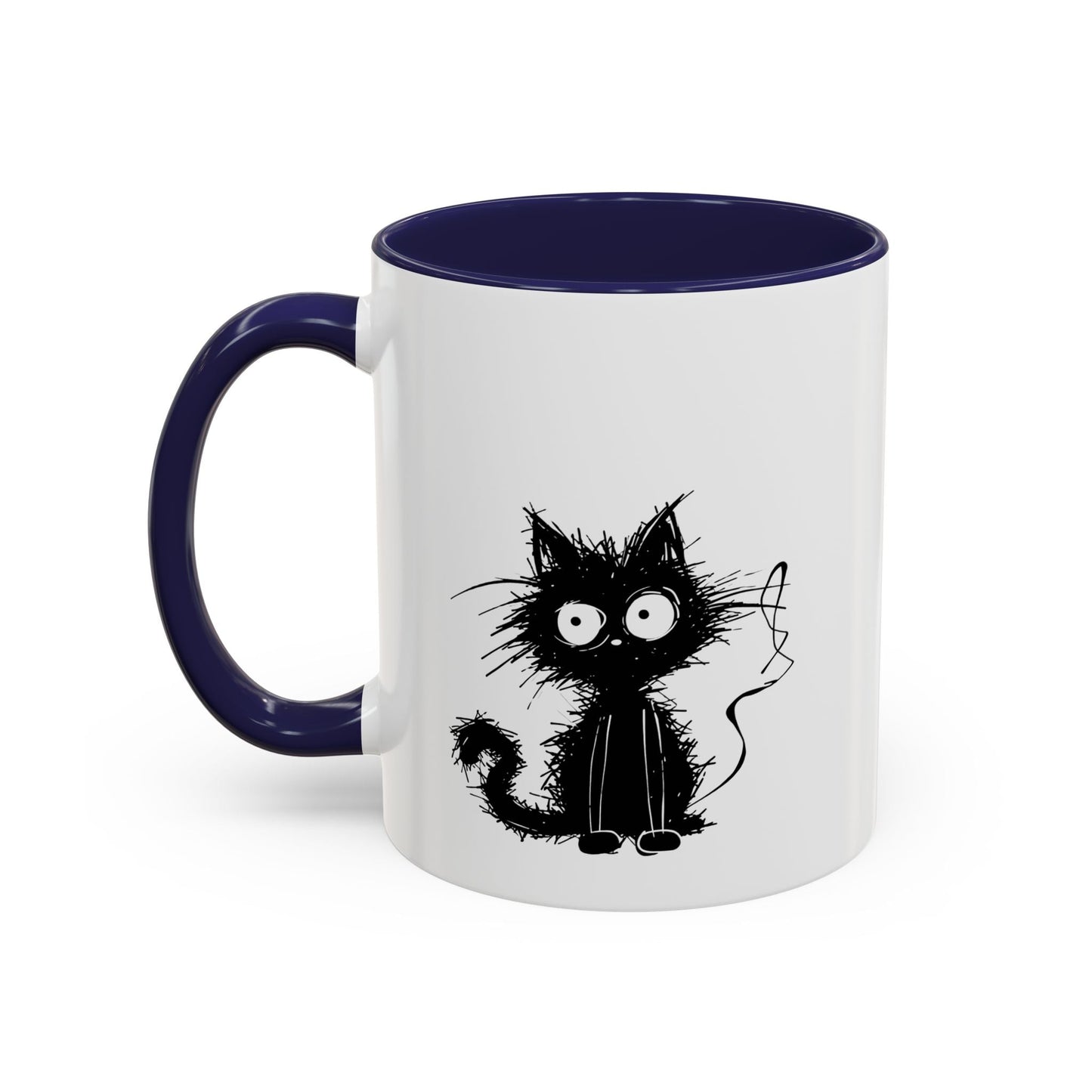 Abe the Black Cat Ceramic Coffee Mug - All The Fauna - Support Animal Shelter Fundraising - Gifts for Animal Lovers