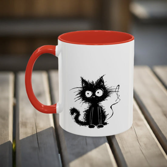 Abe the Black Cat Ceramic Coffee Mug - All The Fauna - Support Animal Shelter Fundraising - Gifts for Animal Lovers