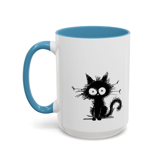 Abe the Black Cat Ceramic Coffee Mug - All The Fauna - Support Animal Shelter Fundraising - Gifts for Animal Lovers