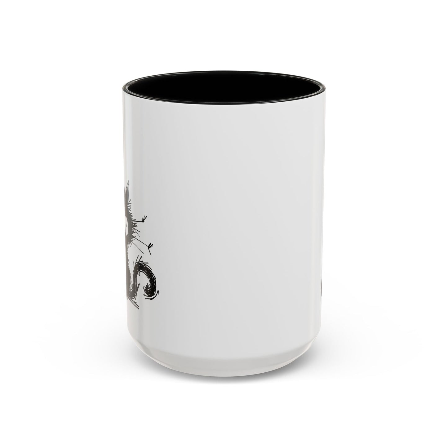 Abe the Black Cat Ceramic Coffee Mug - All The Fauna - Support Animal Shelter Fundraising - Gifts for Animal Lovers