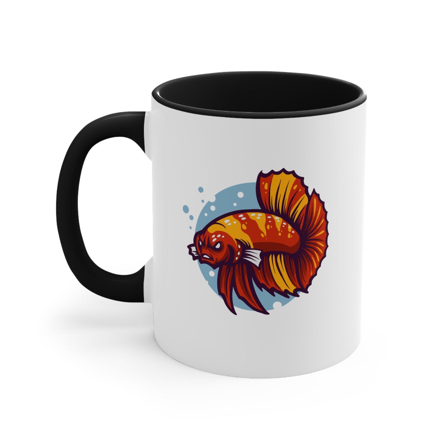 Angry Betta Fish Ceramic Coffee Mug - Support Animal Shelter Fundraising - Gifts for Animal Lovers