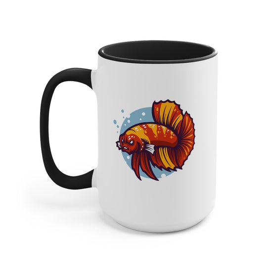 Angry Betta Fish Ceramic Coffee Mug - Support Animal Shelter Fundraising - Gifts for Animal Lovers