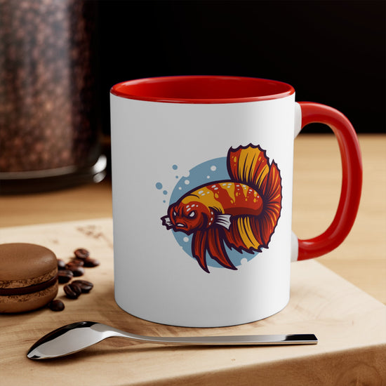 Angry Betta Fish Ceramic Coffee Mug - Support Animal Shelter Fundraising - Gifts for Animal Lovers