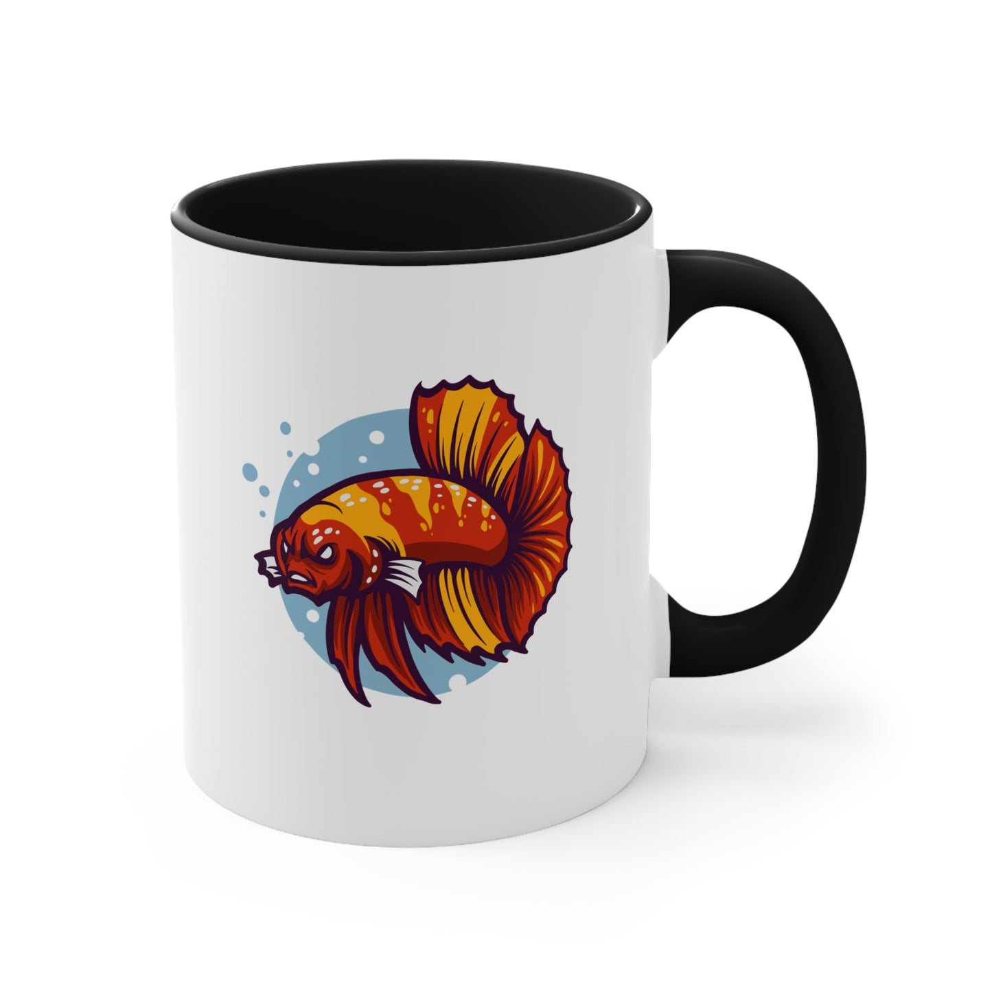 Angry Betta Fish Ceramic Coffee Mug - Support Animal Shelter Fundraising - Gifts for Animal Lovers