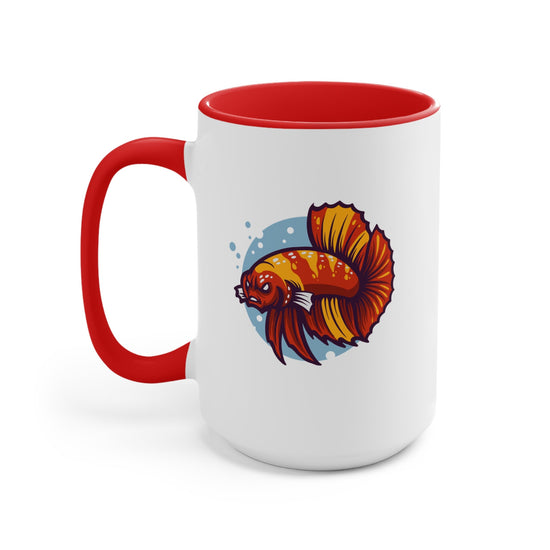 Angry Betta Fish Ceramic Coffee Mug - Support Animal Shelter Fundraising - Gifts for Animal Lovers