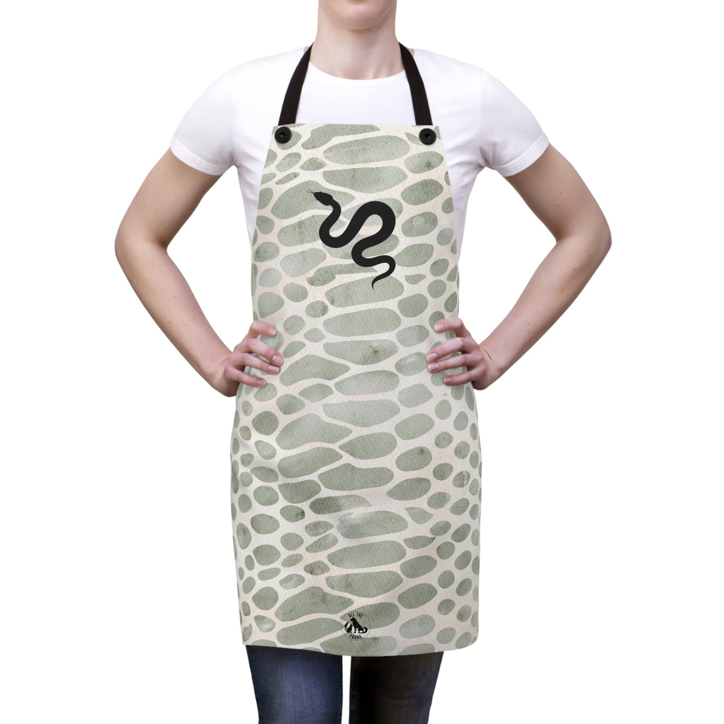 Printify Aprons One Size Snake Print Poly Twill Apron