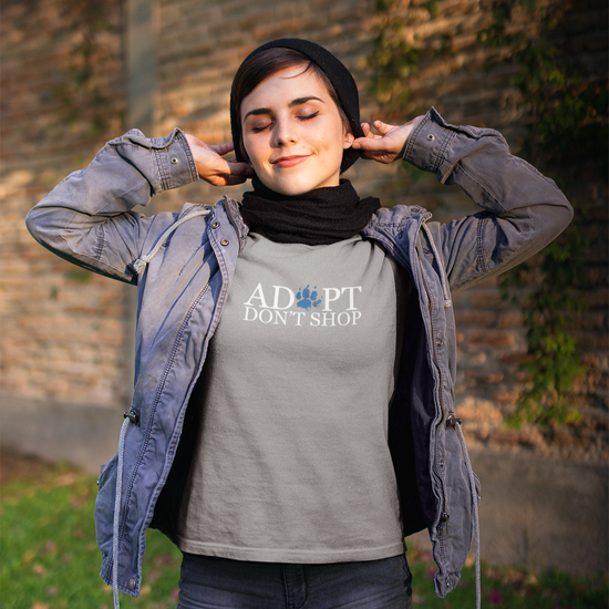 Adopt, Don't Shop Blue Paw Unisex Long Sleeve Tee