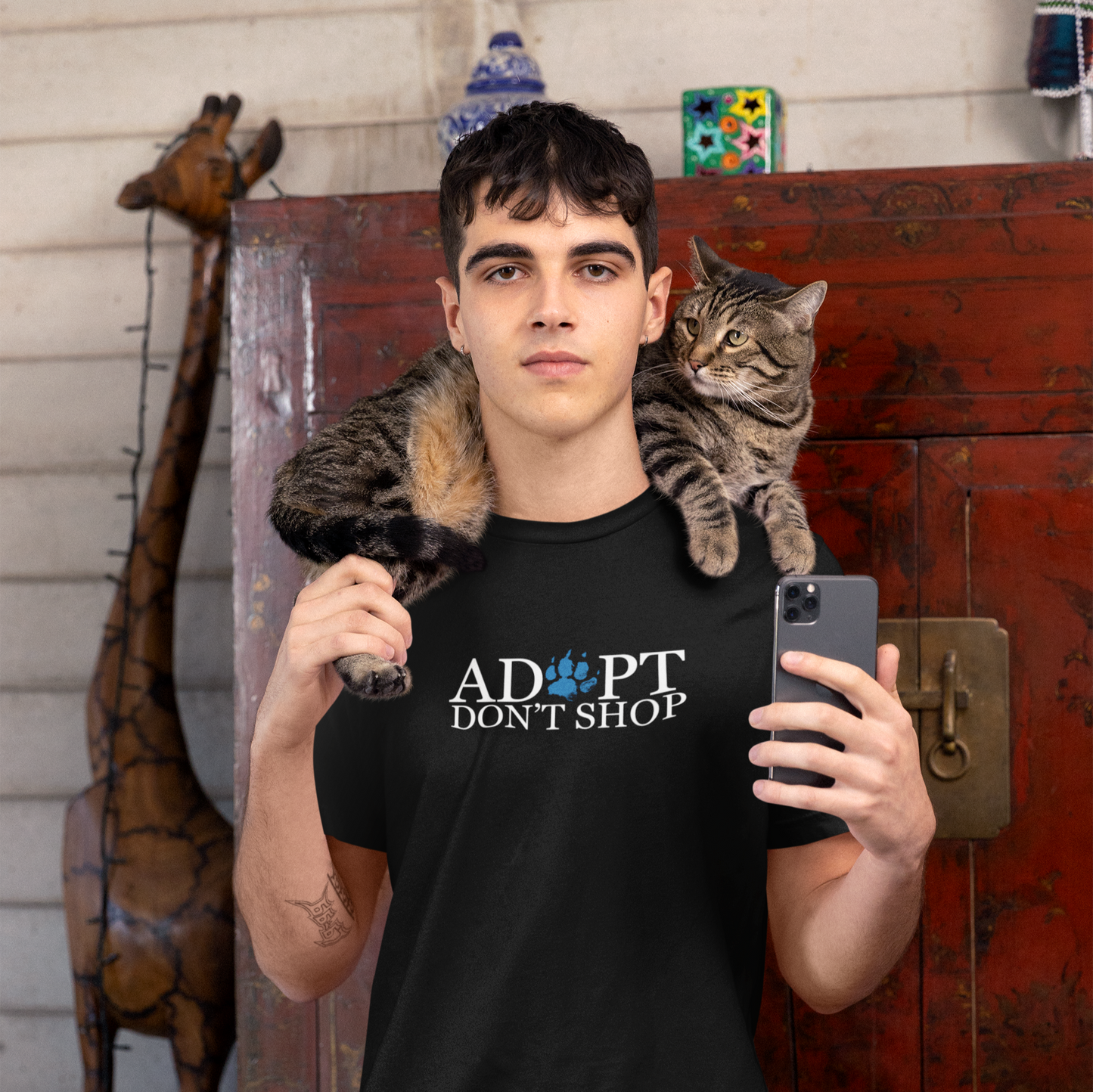 Adopt, Don't Shop Blue Paw Unisex Tee