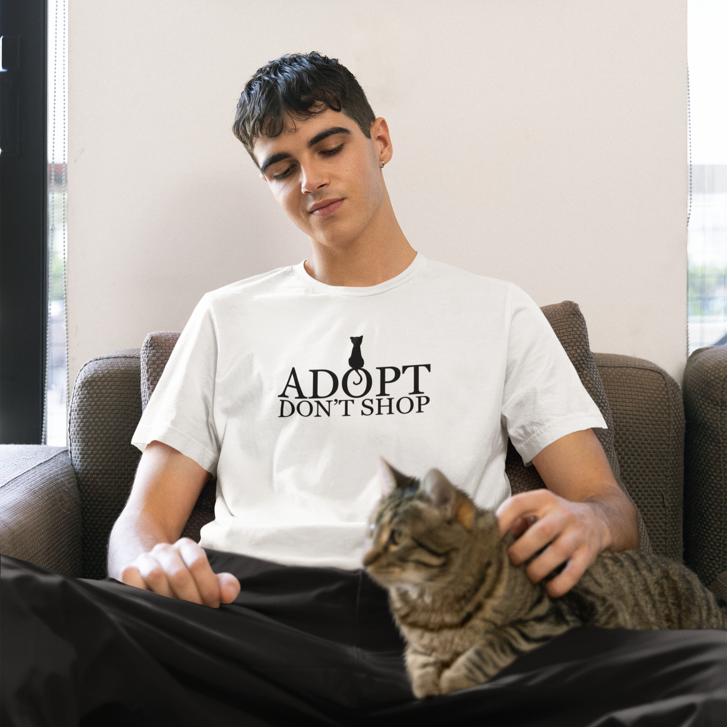 Adopt, Don't Shop Black Cat Unisex Tee