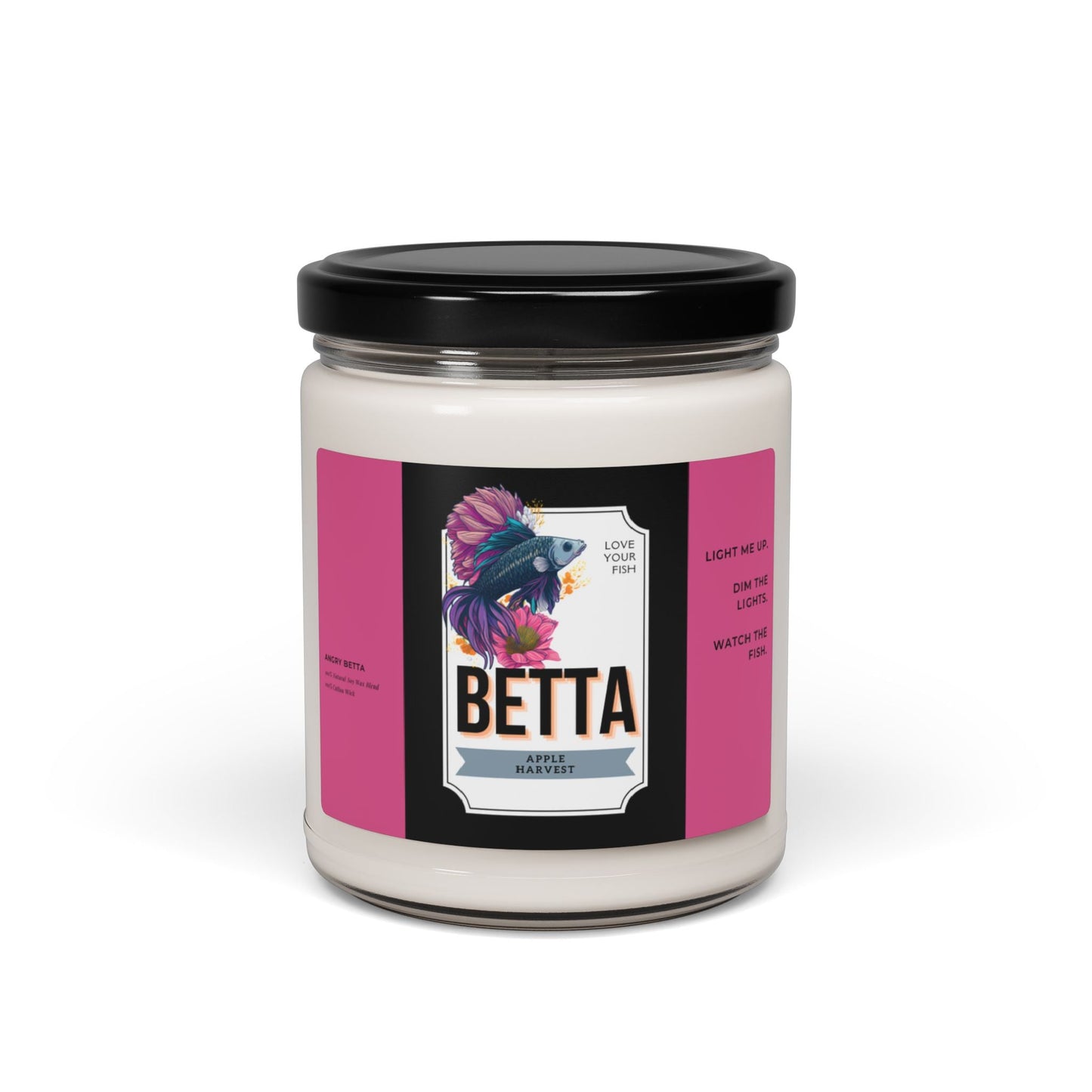 Betta Fish Watching Eco-friendly Scented Soy Candle 9 oz - Support Animal Shelter Fundraising - Gifts for Animal Lovers