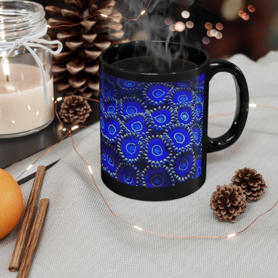 Blue Hornet Zoas Black Ceramic Mug 11 oz - All The Fauna - Support Animal Shelter Fundraising - Gifts for Animal Lovers