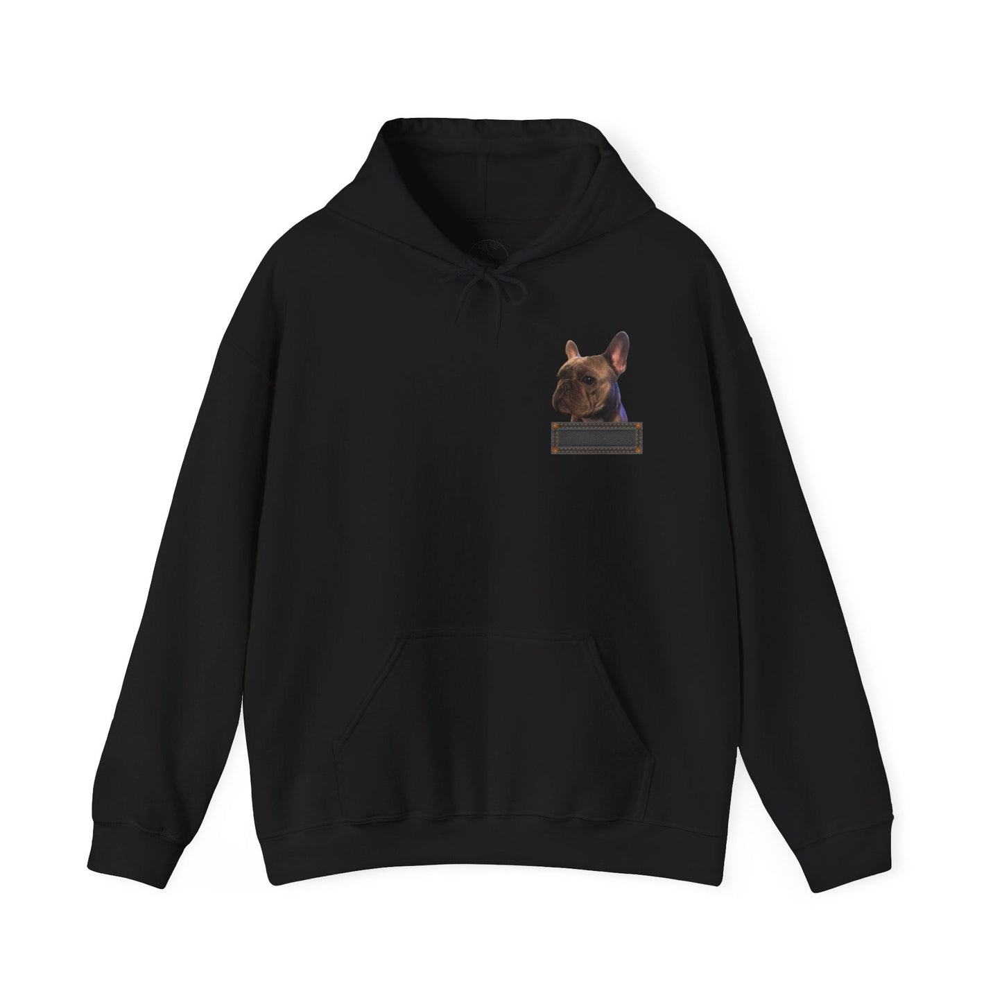 Bobo the Pocket Frenchie Unisex Heavy Blend™ Hoodie - All The Fauna - Support Animal Shelter Fundraising - Gifts for Animal Lovers